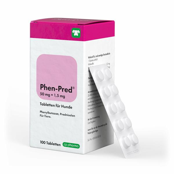 Phen-Pred 50/1,5mg tabletten voor honden