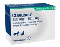 Clavusan 250 mg + 62,5 mg tabletten voor honden en katten