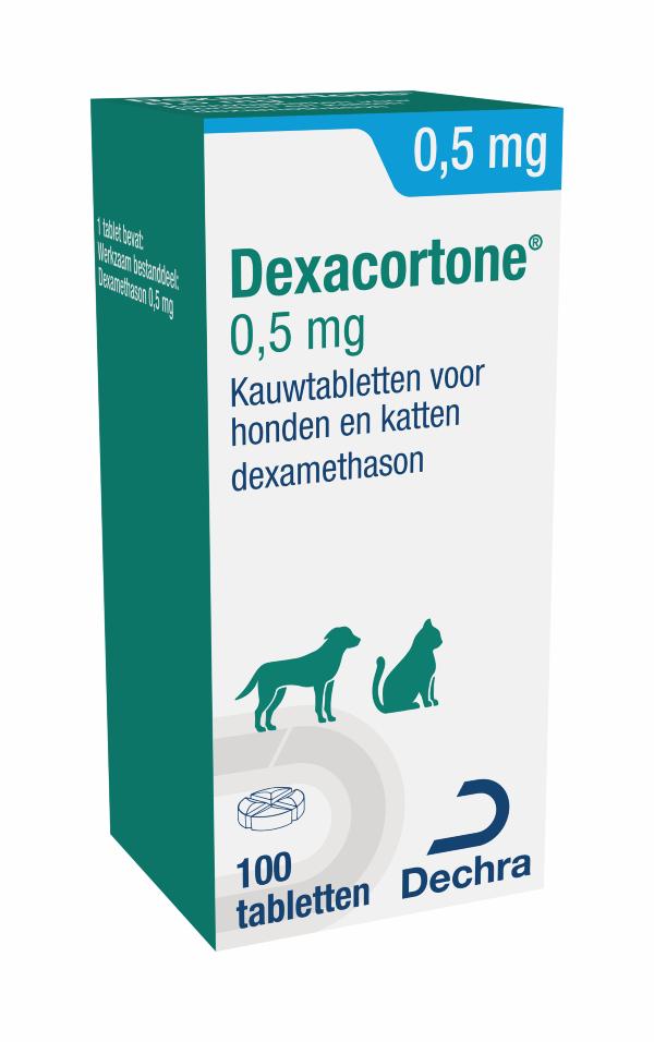 Dexacortone 0,5 mg kauwtabletten voor honden en katten