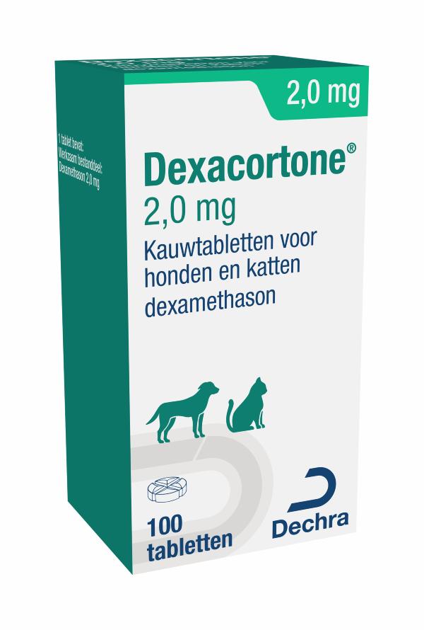 Dexacortone 2,0 mg kauwtabletten voor honden en katten