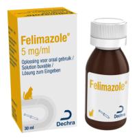 Felimazole 5 mg/ml oplossing voor oraal gebruik voor katten