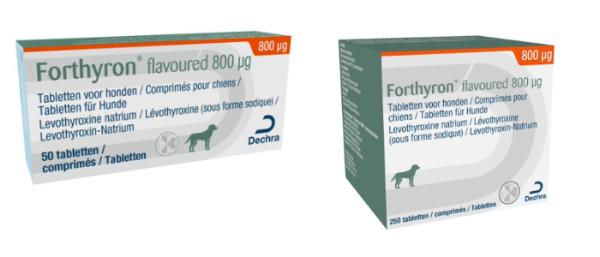Forthyron Flavoured 800 mcg tabletten voor honden