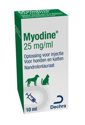 Myodine 25 mg/ml oplossing voor injectie voor honden en katten