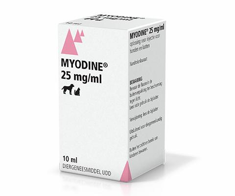 Myodine 25 mg/ml oplossing voor injectie voor honden en katten