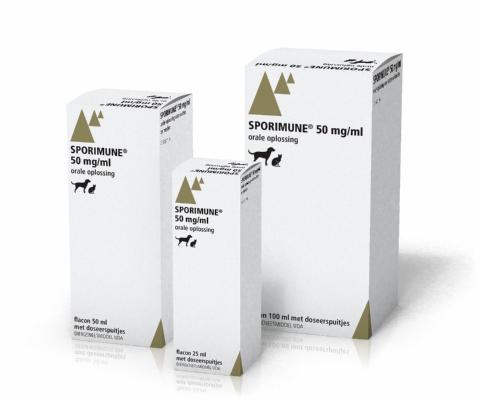 Sporimune 50 mg/ml orale oplossing voor katten en honden