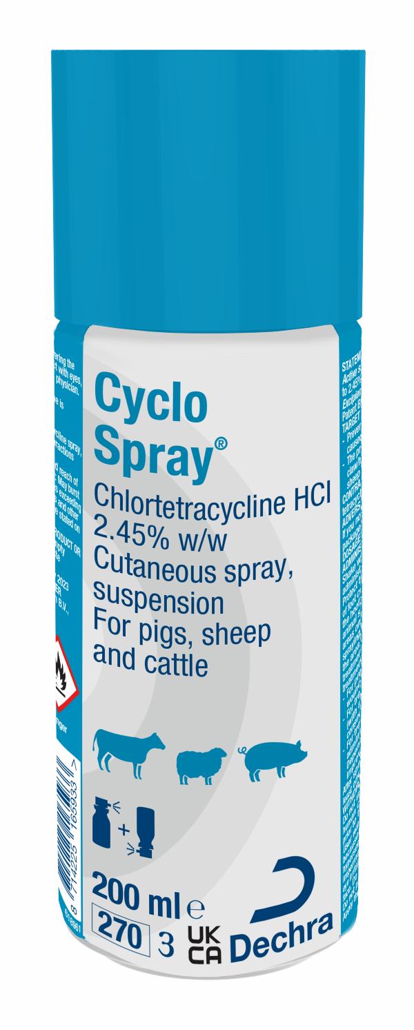 cutaneous spray suspension for pigs, sheep and cattle