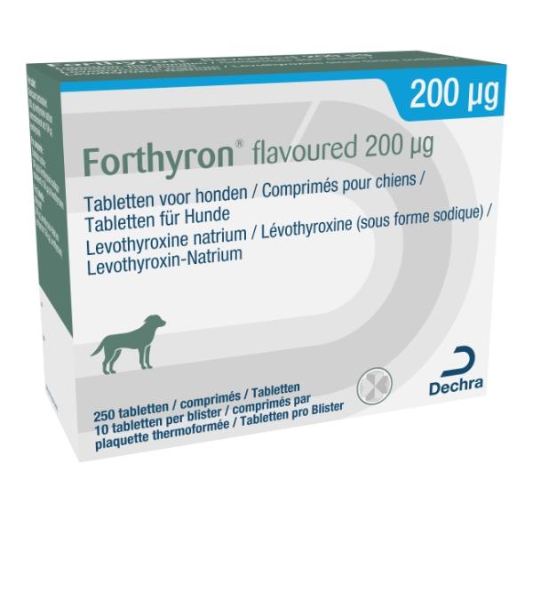 Forthyron Flavoured 200 mcg tabletten voor honden
