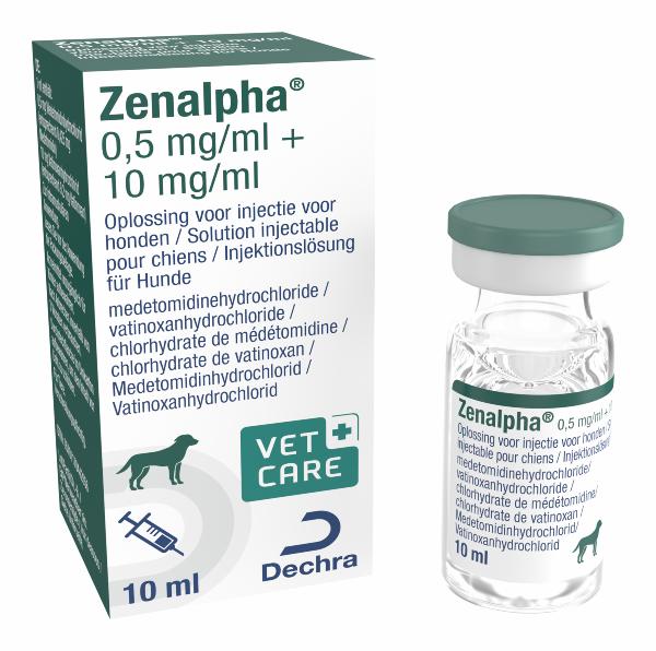Zenalpha 0,5 mg/ml + 10 mg/ml oplossing voor injectie voor honden