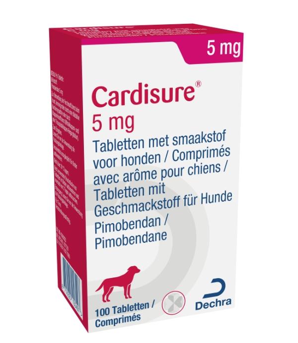 Cardisure 5 mg tabletten met smaakstof voor honden