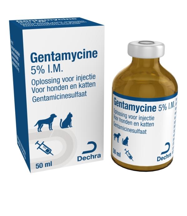 Gentamycine 5% I.M. oplossing voor injectie voor honden en katten