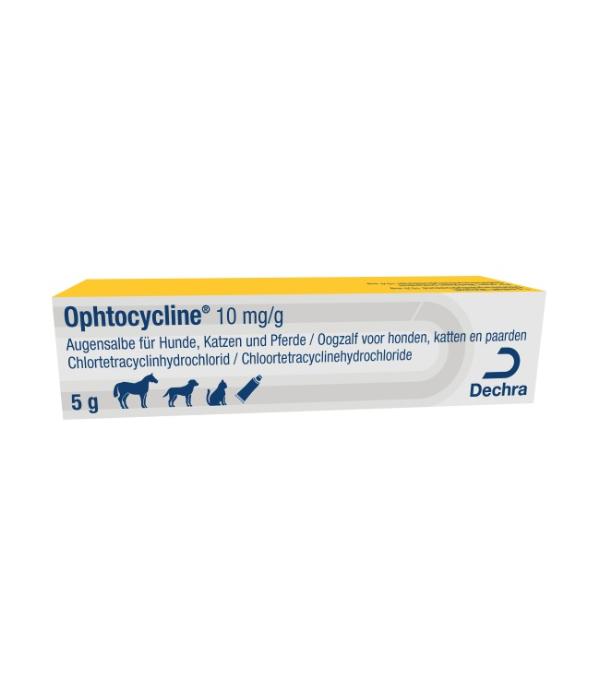 Ophtocycline 10 mg/g oogzalf voor honden, katten en paarden