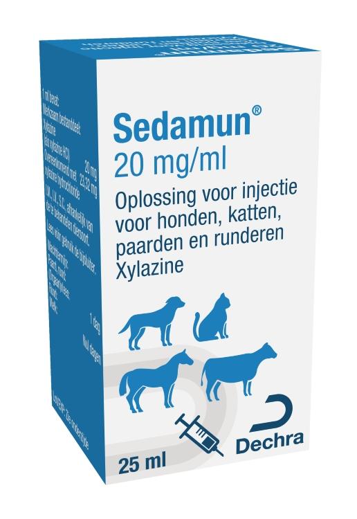 Sedamun 20 mg/ml, oplossing voor injectie, voor honden, katten, paarden en runderen