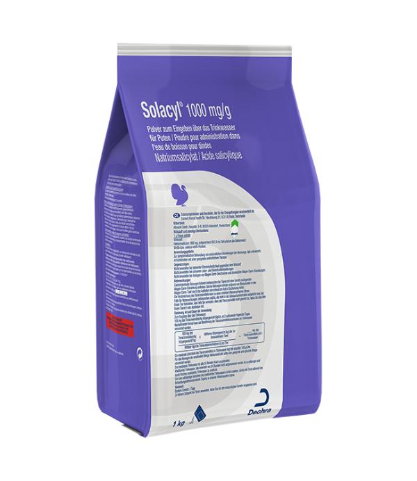 Solacyl 1000 mg/g poeder voor gebruik in drinkwater voor kalkoenen
