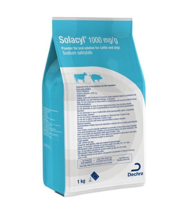 Solacyl 100%, poeder voor orale oplossing voor kalveren en varkens