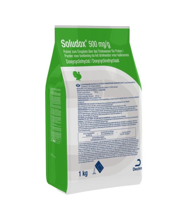 Soludox 500 mg/g poeder voor toediening via het drinkwater voor kalkoenen