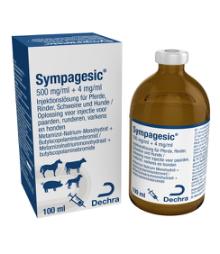Sympagesic 500 mg/ml + 4 mg/ml oplossing voor injectie voor paarden, runderen, varkens en honden