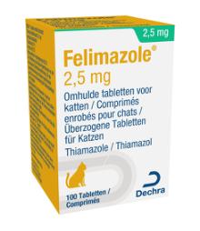 Felimazole® 2,5 mg omhulde tabletten voor katten