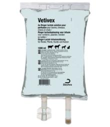 VETIVEX Ringer lactaatoplossing voor infusie voor runderen, paarden, honden en katten