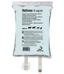 VETIVEX 9 mg/ml oplossing voor infusie voor runderen, paarden, honden en katten.